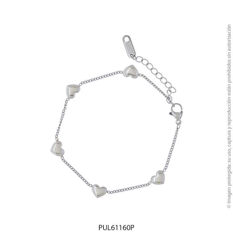 PUL61160P Pulsera de Acero Blanco Forever 61160P