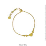 Pulsera de Acero Dorado Forever 61184G