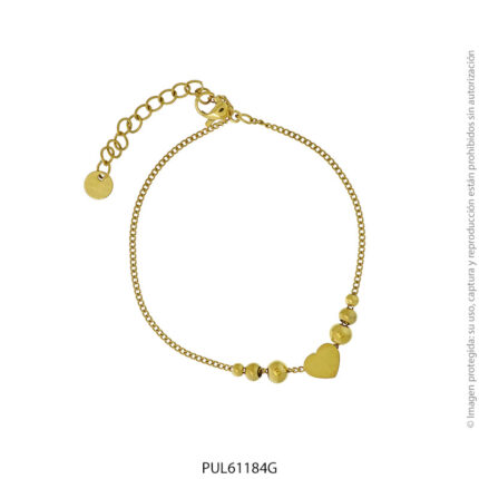Pulsera de Acero Dorado Forever 61184G